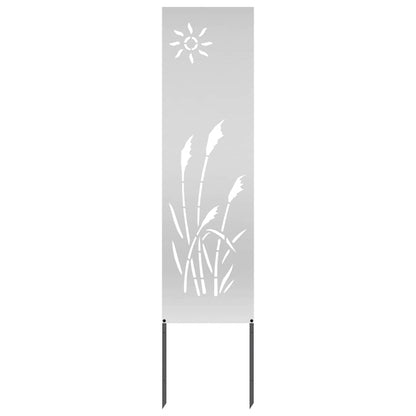 Garden Privacy Screen Silver 32 x 140 cm Galvanised steel