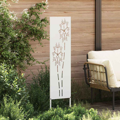 Garden Privacy Screen White 32 x 140 cm Cold-rolled steel