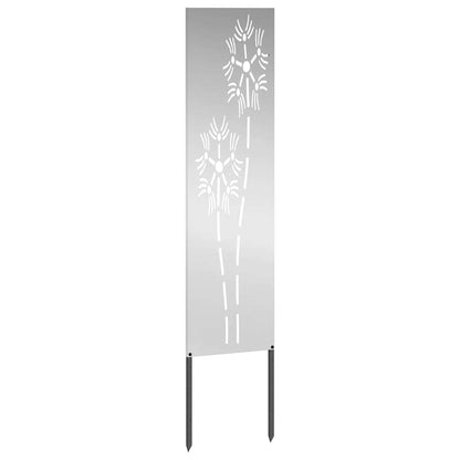 Garden Privacy Screen Silver 32 x 140 cm Galvanised steel
