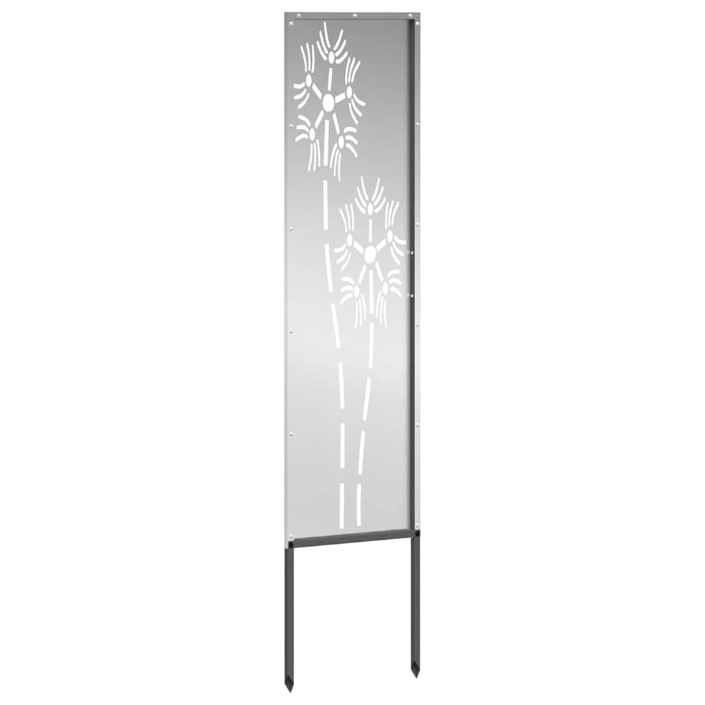 Garden Privacy Screen Silver 32 x 140 cm Galvanised steel