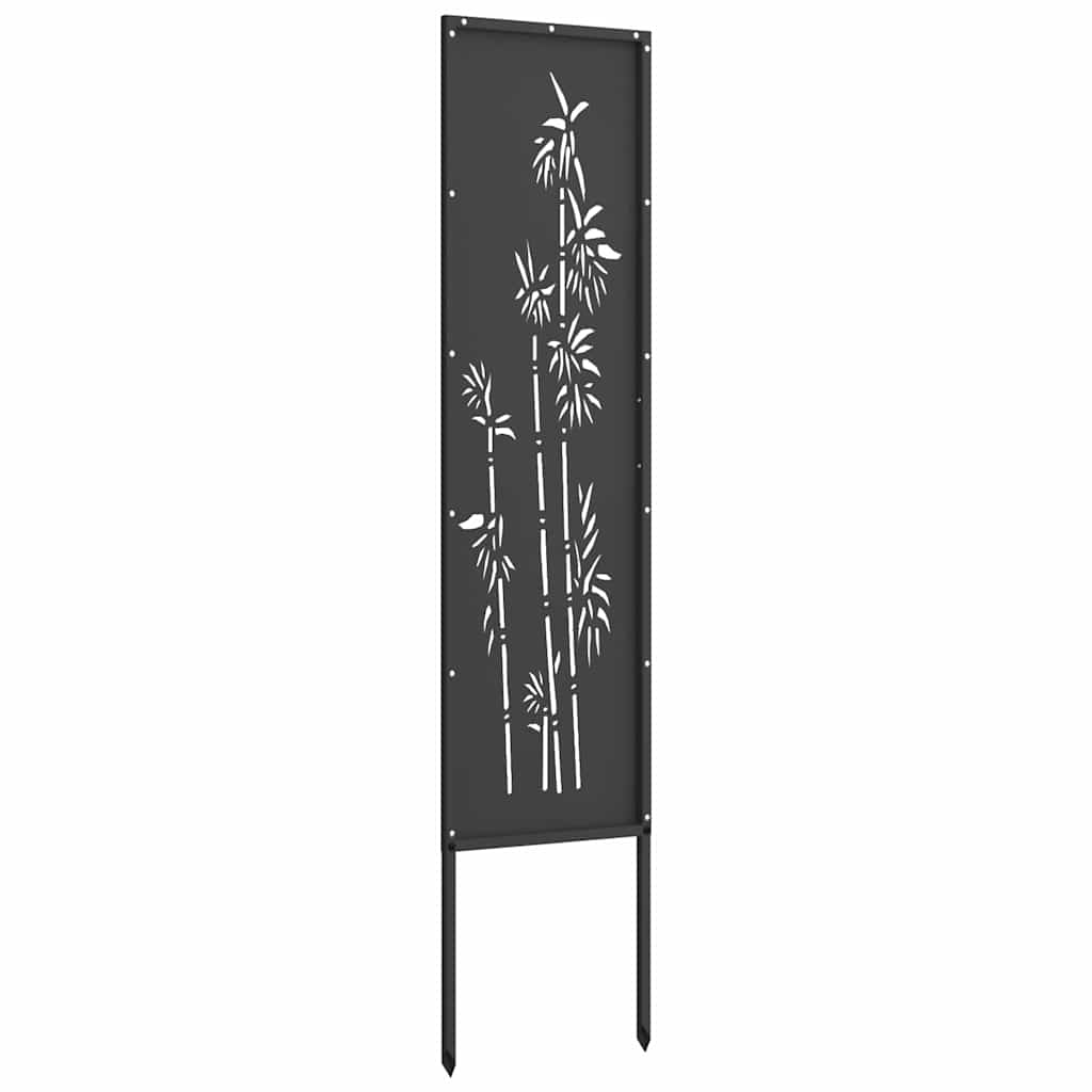 Garden Privacy Screen Black 32 x 140 cm Cold-rolled steel