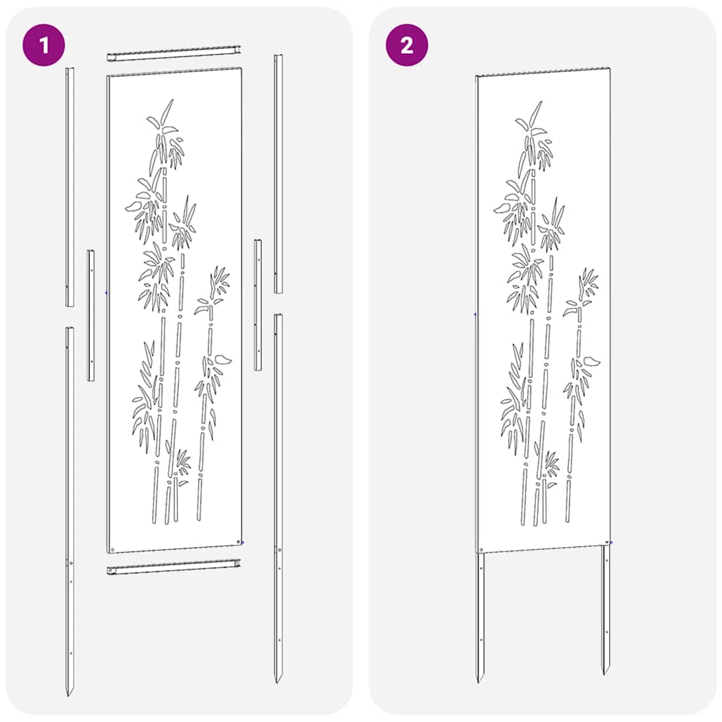 Garden Privacy Screen Olive green 32 x 140 cm Cold-rolled steel