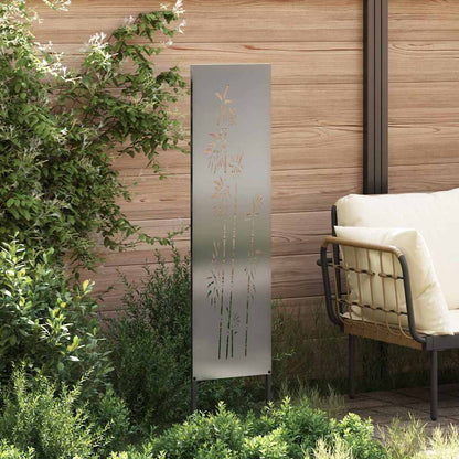Garden Privacy Screen Silver 32 x 140 cm Galvanised steel
