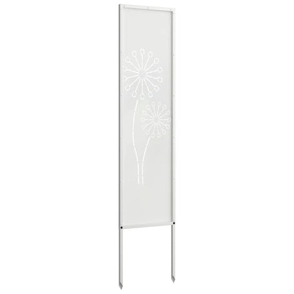Garden Privacy Screen White 32 x 140 cm Cold-rolled steel