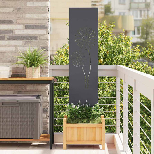 Garden Privacy Screen Anthracite 32 x 140 cm Cold-rolled steel
