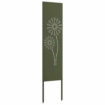 Garden Privacy Screen Olive green 32 x 140 cm Cold-rolled steel
