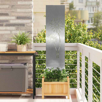 Garden Privacy Screen Silver 32 x 140 cm Stainless steel