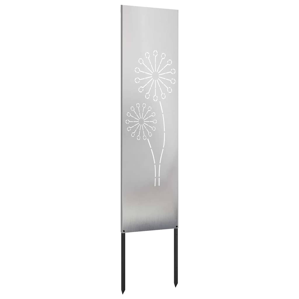 Garden Privacy Screen Silver 32 x 140 cm Stainless steel