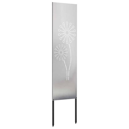 Garden Privacy Screen Silver 32 x 140 cm Stainless steel
