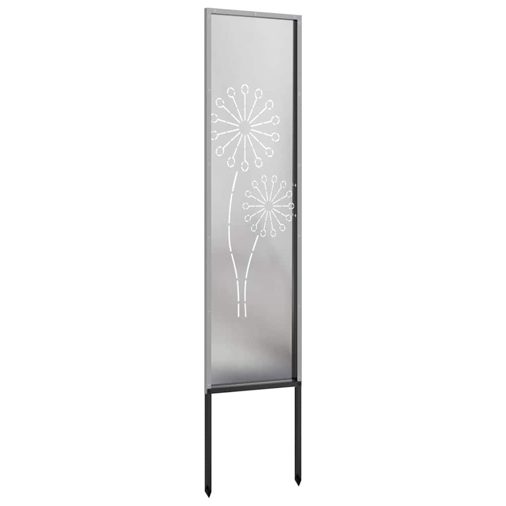 Garden Privacy Screen Silver 32 x 140 cm Stainless steel