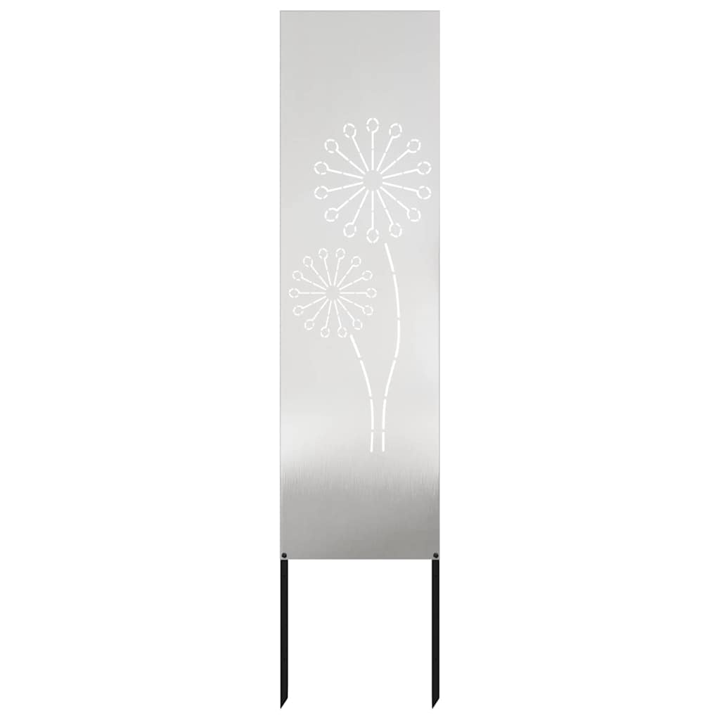 Garden Privacy Screen Silver 32 x 140 cm Stainless steel