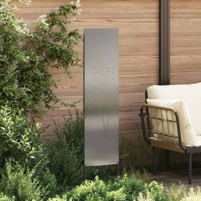 Garden Privacy Screen Silver 32 x 140 cm Galvanised steel