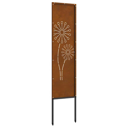 Garden Privacy Screen Rusty 32 x 140 cm Weathering steel