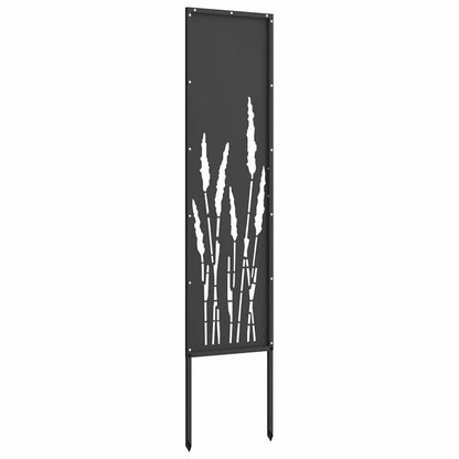 Garden Privacy Screen Black 32 x 140 cm Cold-rolled steel