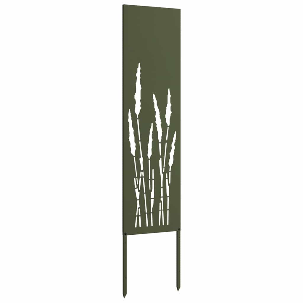 Garden Privacy Screen Olive green 32 x 140 cm Cold-rolled steel