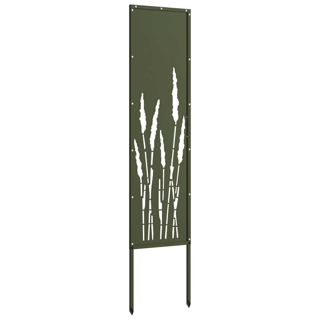 Garden Privacy Screen Olive green 32 x 140 cm Cold-rolled steel