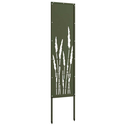 Garden Privacy Screen Olive green 32 x 140 cm Cold-rolled steel