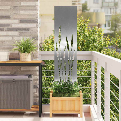 Garden Privacy Screen Silver 32 x 140 cm Stainless steel