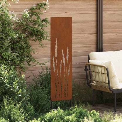 Garden Privacy Screen Rusty 32 x 140 cm Weathering steel