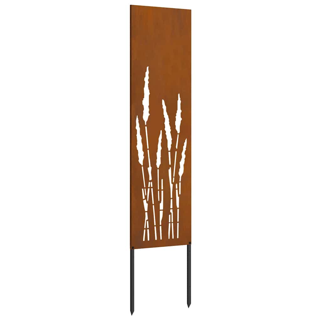 Garden Privacy Screen Rusty 32 x 140 cm Weathering steel