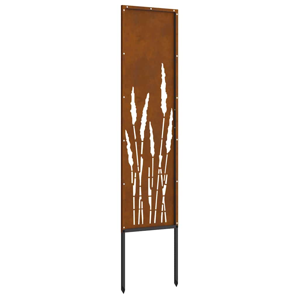 Garden Privacy Screen Rusty 32 x 140 cm Weathering steel