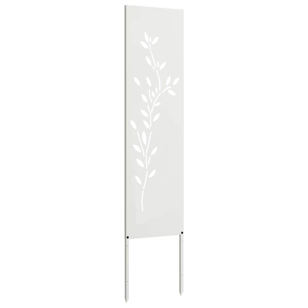Garden Privacy Screen White 32 x 140 cm Cold-rolled steel