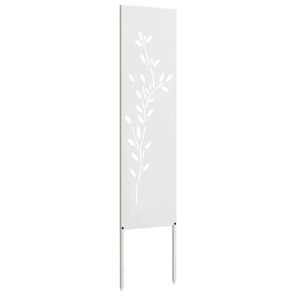 Garden Privacy Screen White 32 x 140 cm Cold-rolled steel