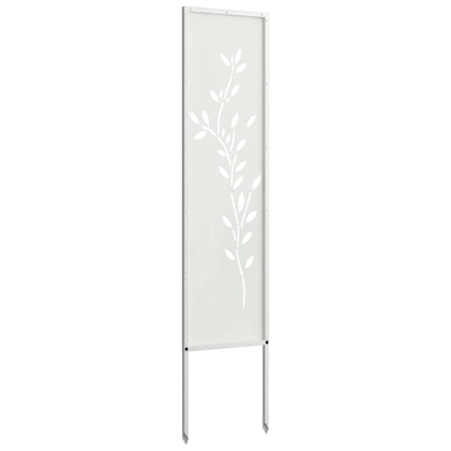 Garden Privacy Screen White 32 x 140 cm Cold-rolled steel