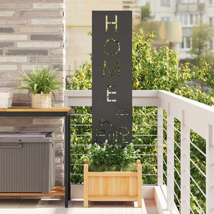 Garden Privacy Screen Black 32 x 140 cm Cold-rolled steel