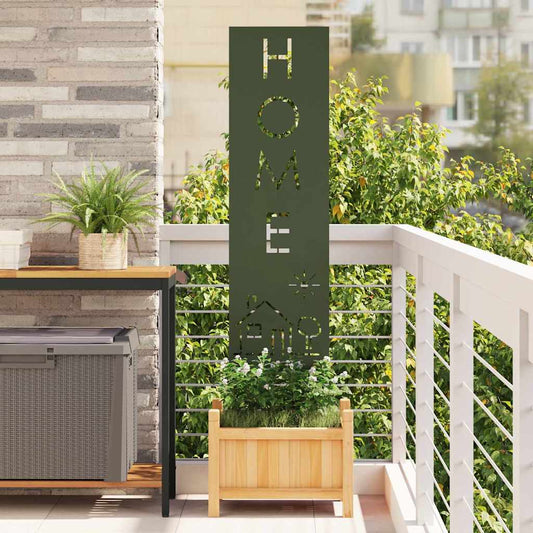 Garden Privacy Screen Olive green 32 x 140 cm Cold-rolled steel