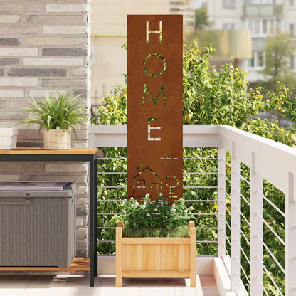 Garden Privacy Screen Rusty 32 x 140 cm Weathering steel