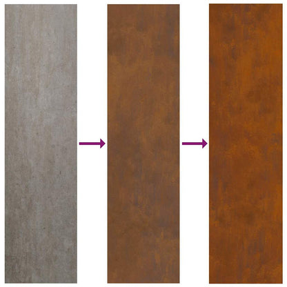 Garden Privacy Screen Rusty 32 x 140 cm Weathering steel