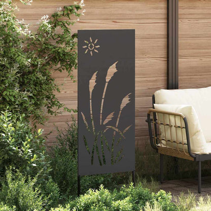 Garden Privacy Screen Black 50 x 140 cm Cold-rolled steel
