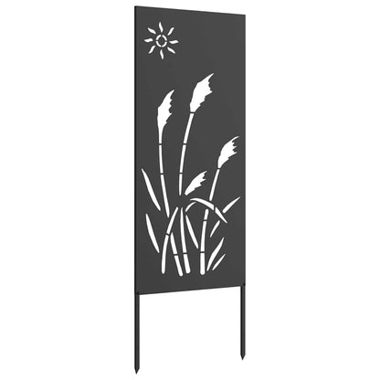 Garden Privacy Screen Black 50 x 140 cm Cold-rolled steel