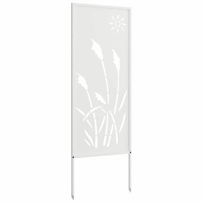 Garden Privacy Screen White 50 x 140 cm Cold-rolled steel
