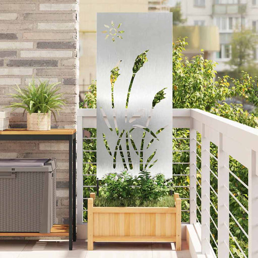 Garden Privacy Screen Silver 50 x 140 cm Stainless steel