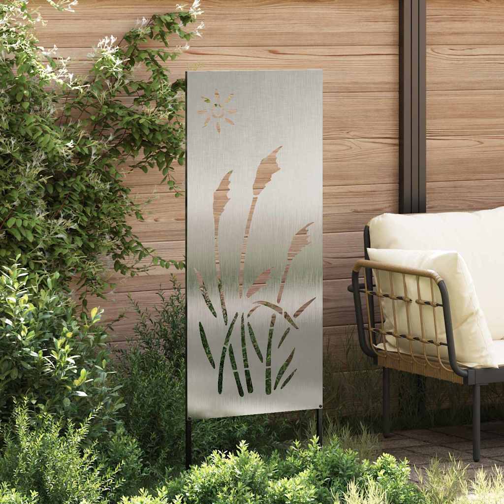 Garden Privacy Screen Silver 50 x 140 cm Stainless steel