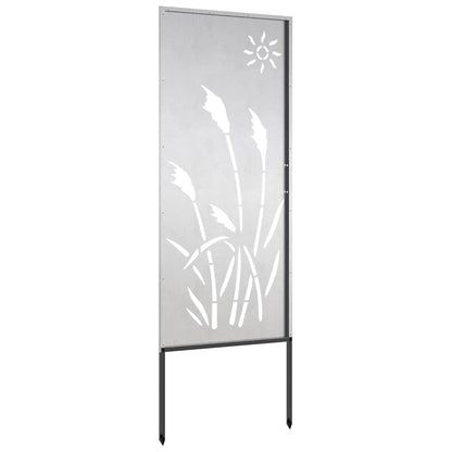 Garden Privacy Screen Silver 50 x 140 cm Stainless steel
