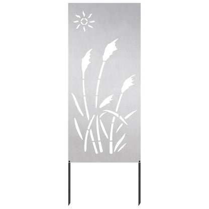 Garden Privacy Screen Silver 50 x 140 cm Stainless steel