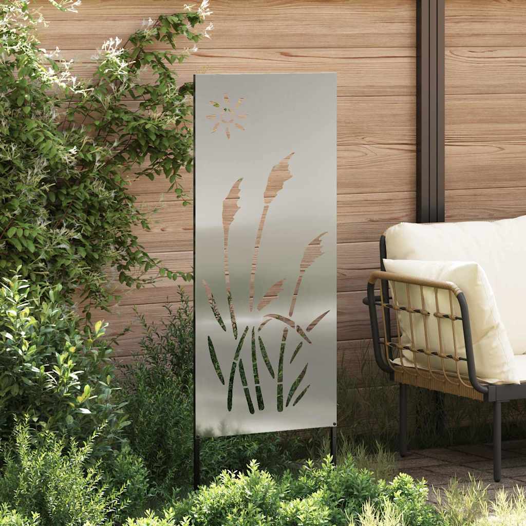 Garden Privacy Screen Silver 50 x 140 cm Galvanised steel