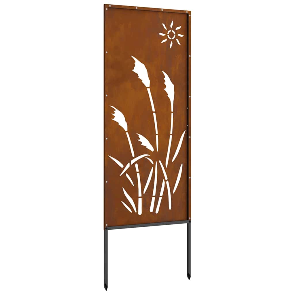 Garden Privacy Screen Rusty 50 x 140 cm Weathering steel