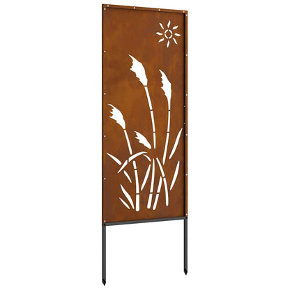 Garden Privacy Screen Rusty 50 x 140 cm Weathering steel