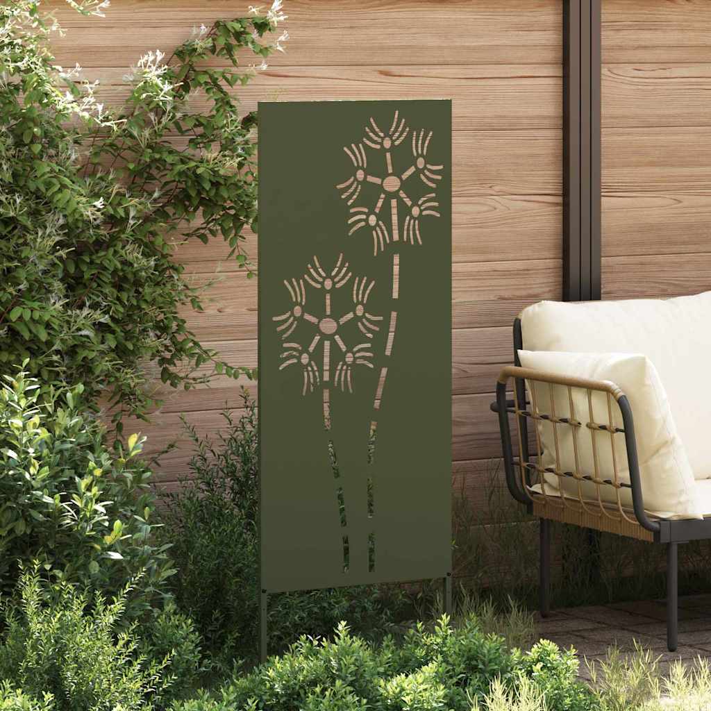 Garden Privacy Screen Olive green 50 x 140 cm Cold-rolled steel