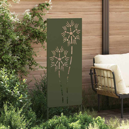 Garden Privacy Screen Olive green 50 x 140 cm Cold-rolled steel