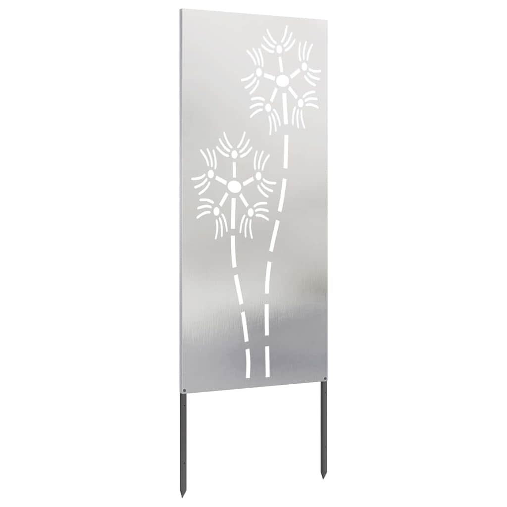 Garden Privacy Screen Silver 50 x 140 cm Stainless steel