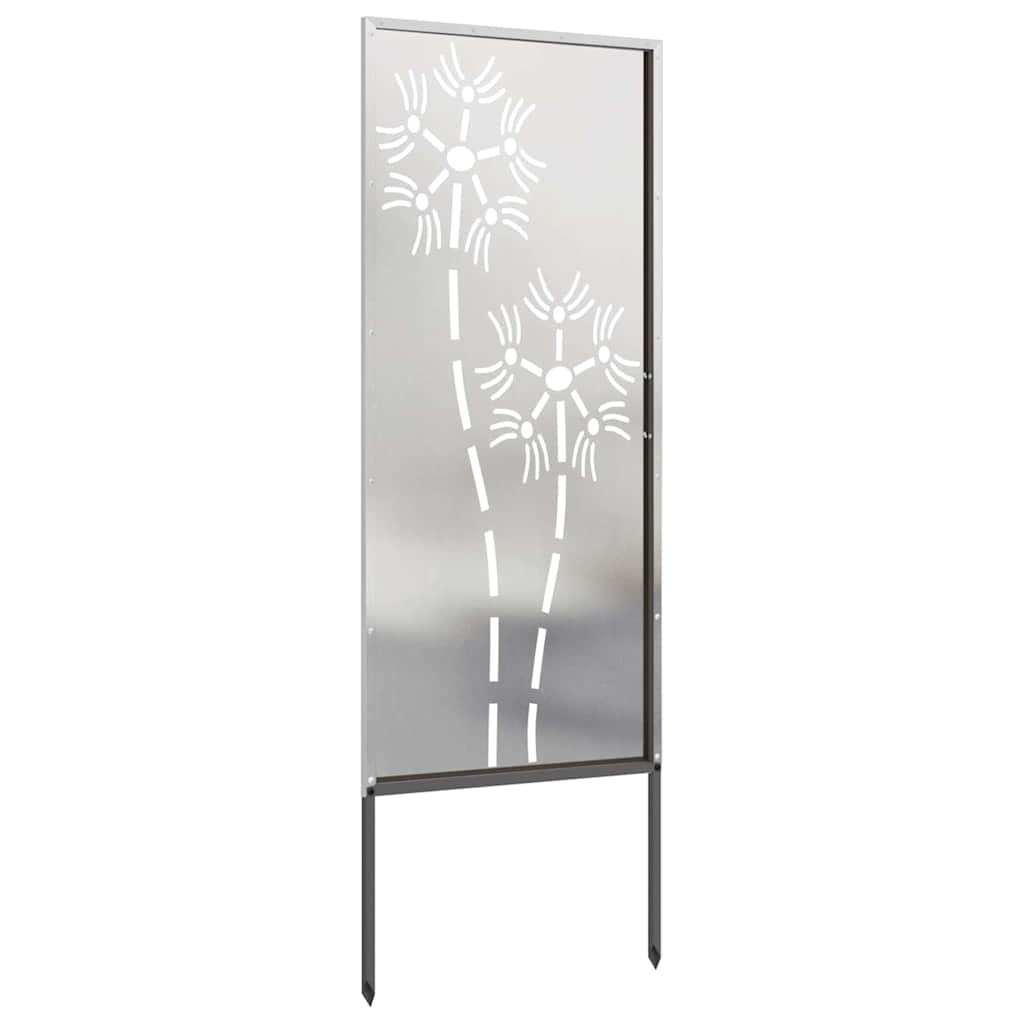 Garden Privacy Screen Silver 50 x 140 cm Stainless steel