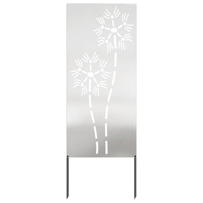 Garden Privacy Screen Silver 50 x 140 cm Stainless steel