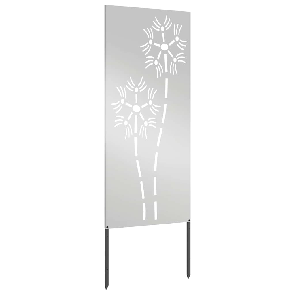 Garden Privacy Screen Silver 50 x 140 cm Galvanised steel