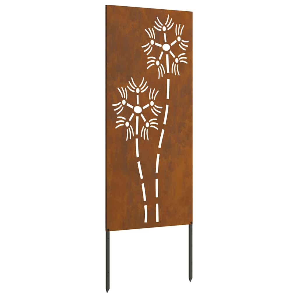 Garden Privacy Screen Rusty 50 x 140 cm Weathering steel