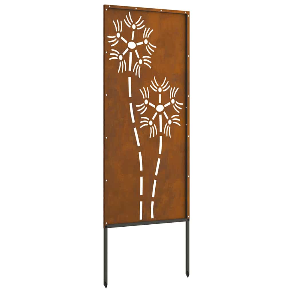 Garden Privacy Screen Rusty 50 x 140 cm Weathering steel